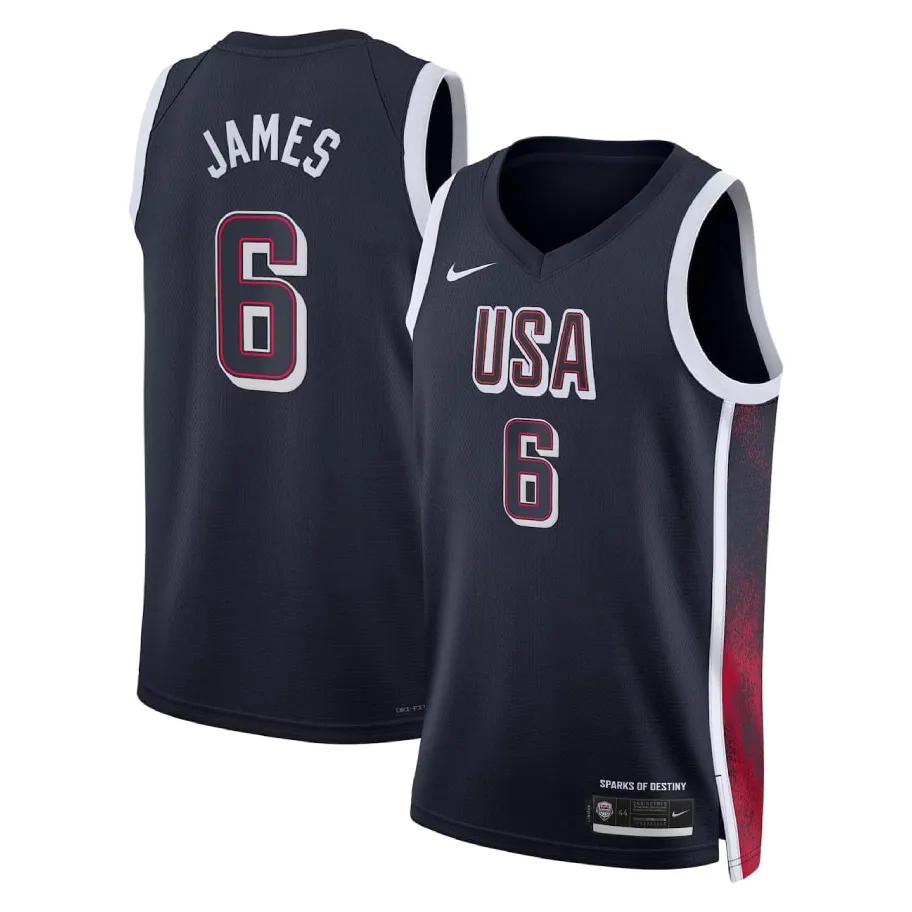 Lebron James Usa Olympics 2024 - Navy