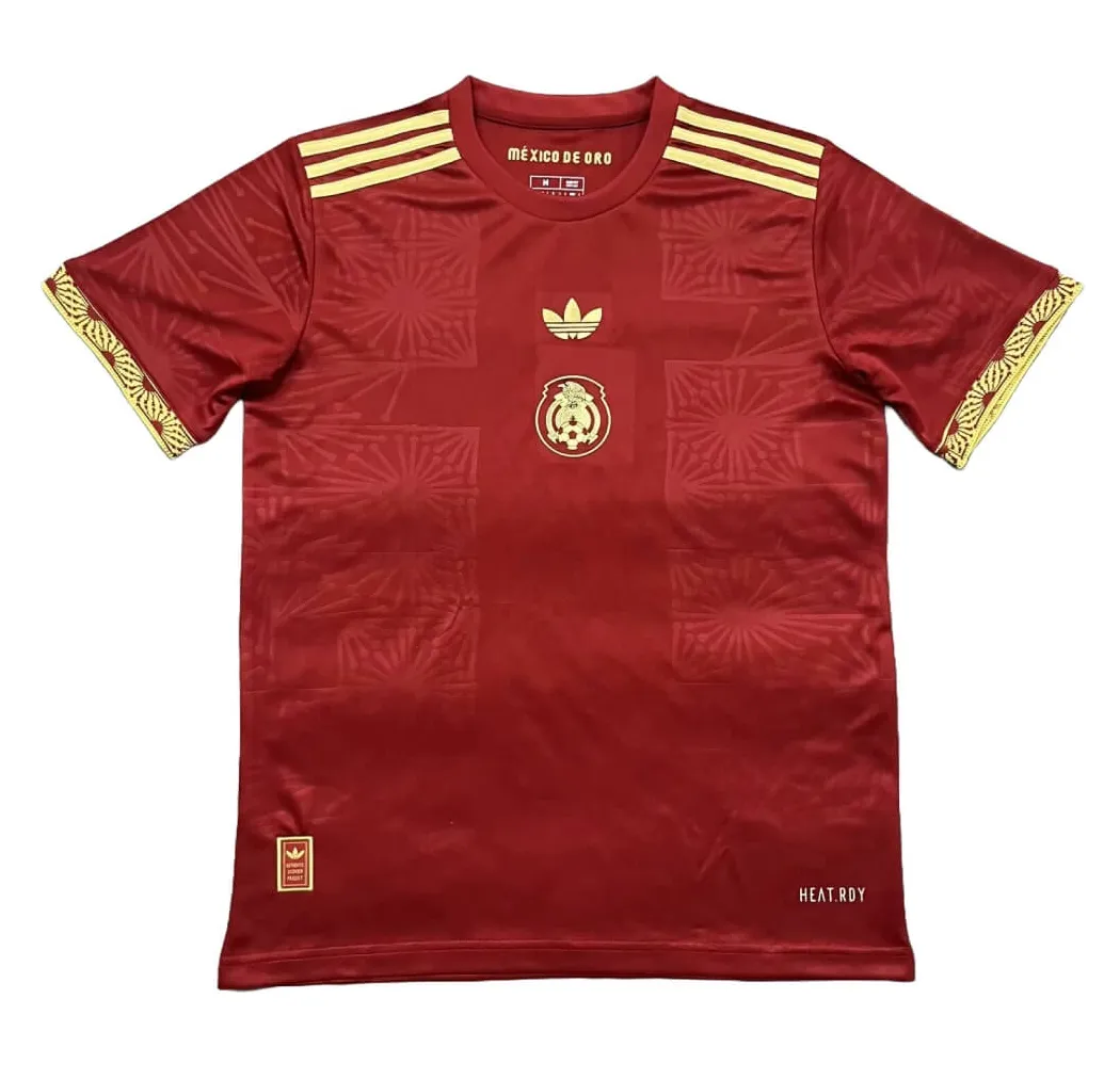 Maillot Mexique “gold Rouge” 2025/26 - Concept