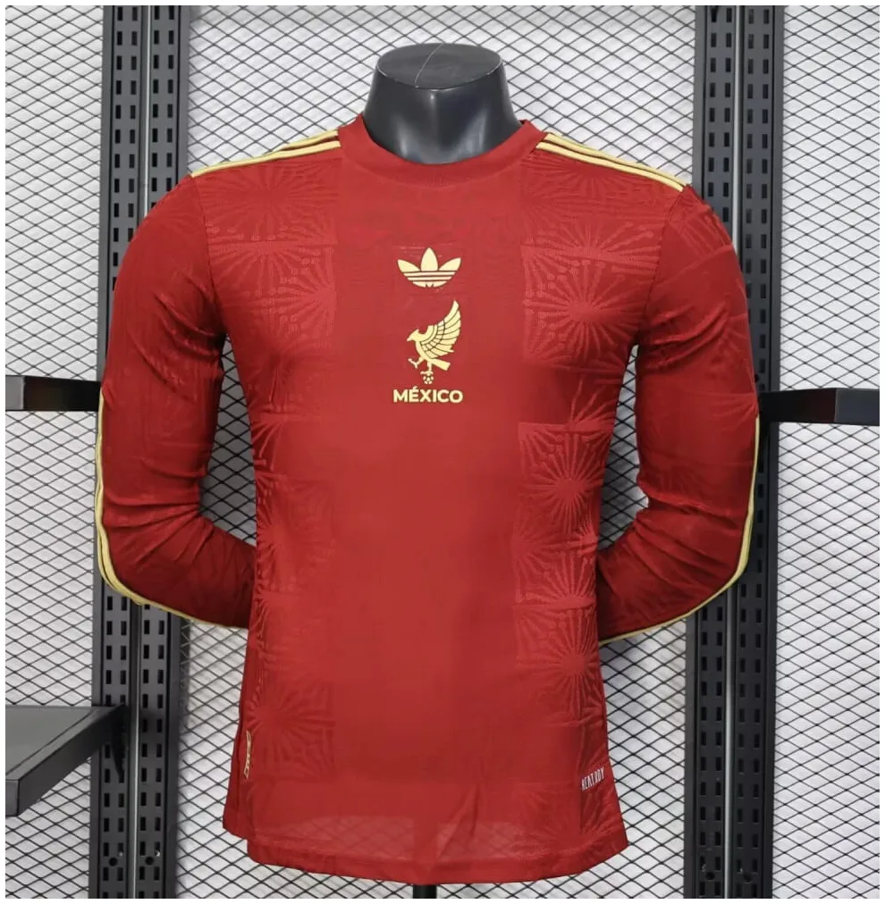 Maillot Mexique “gold Rouge” 2025/26 Ml - Concept - Authentic