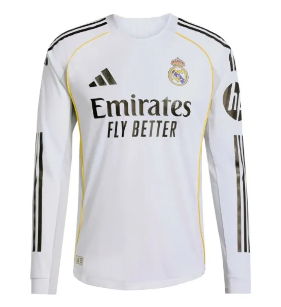 Maillot Real Madrid Domicile 2025/26 Ml - Authentic