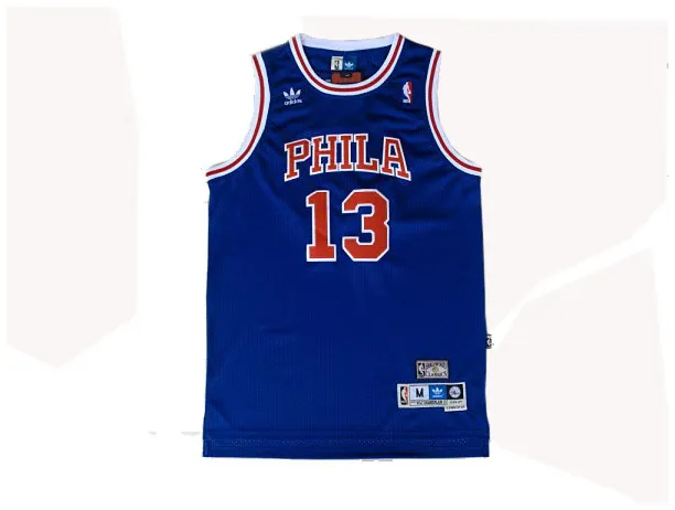 Wilt Chamberlain Philadelphia 76ers [bleu]