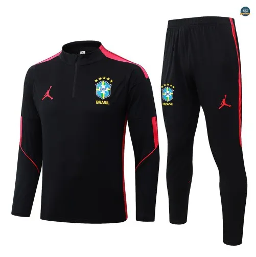 Survetement foot Brésil 2026/27 Noir/Rouge