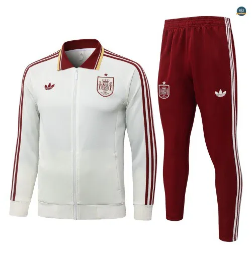 Veste Survetement Enfant foot Espagne 2026/27 blanc cassé