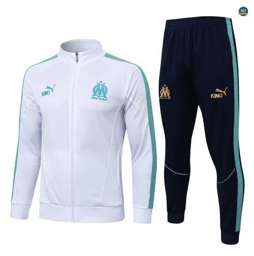 Veste Survetement foot Marseille 2026/27 Blanc