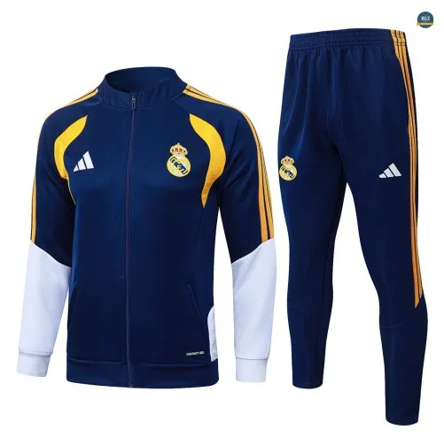 Veste Survetement foot Real Madrid 2026/27 Bleu Marine/Blanc