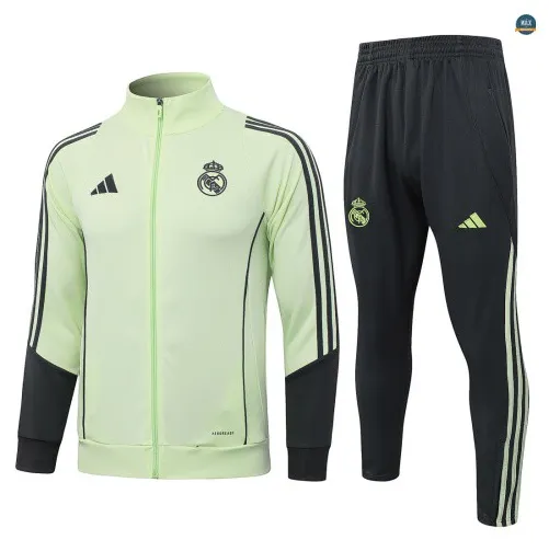 Veste Survetement foot Real Madrid 2026/27 Vert/Gris/Vert
