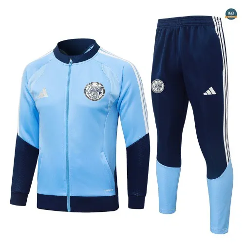 Achetez Veste Survetement Enfant Foot Ajax 2026/27 Bleu Clair
