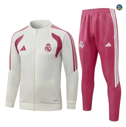 Achetez Veste Survetement Foot Real Madrid 2026/27 blanc cassé