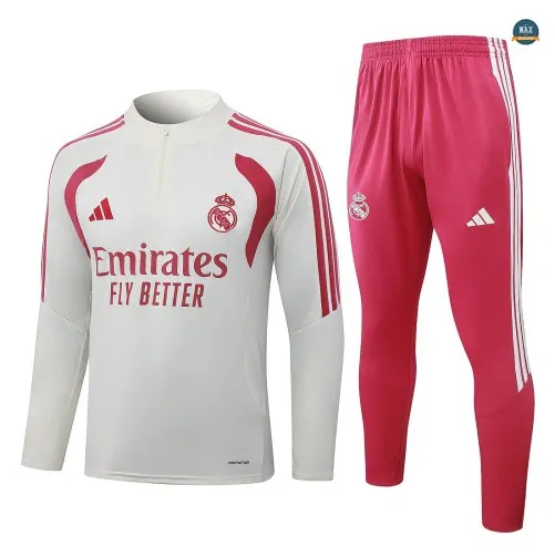 Soldes Survetement Enfant Foot Real Madrid 2026/27 blanc cassé