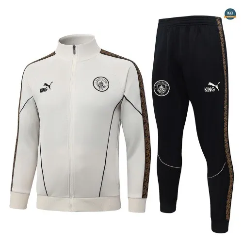 Soldes Veste Survetement Foot Manchester City 2026/27 blanc cass