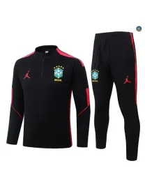 Survetement Enfant foot Brésil 2026/27 Noir/Rouge