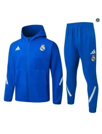 Veste Survetement foot à capuche Real Madrid 2026/27 Bleu