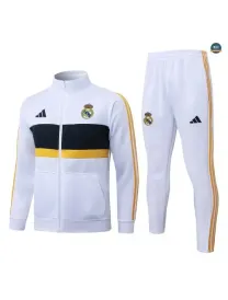 Acheter Veste Survetement Enfant Foot Real Madrid 2026/27 Blanc/