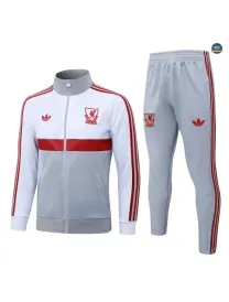 Veste Survetement Foot Liverpool 2026/27 Gris/Blanc