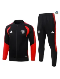 Veste Survetement Foot Manchester United 2026/27 Noir/Rou