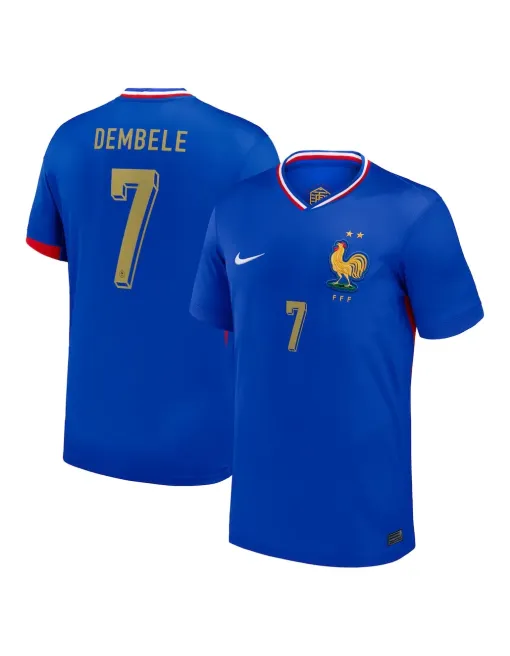 Maillot France Domicile 2024 - Dembélé Flocage Or