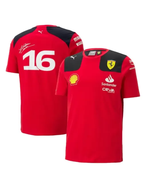 T-shirt Équipe Scuderia Ferrari 2023 - Charles Leclerc