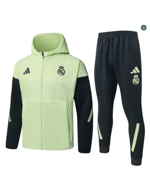 Veste Survetement foot à capuche Real Madrid 2026/27 Vert