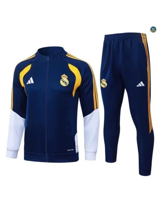 Veste Survetement foot Real Madrid 2026/27 Bleu Marine/Blanc