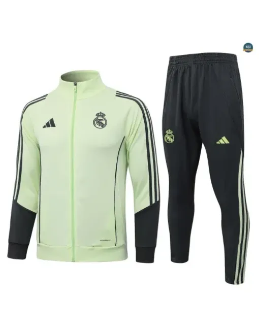 Veste Survetement foot Real Madrid 2026/27 Vert/Gris/Vert