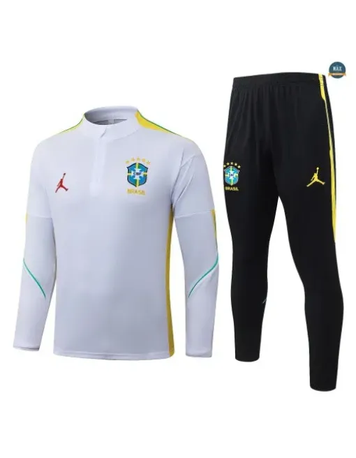 Acheter Survetement Enfant Foot Brésil 2026/27 Blanc