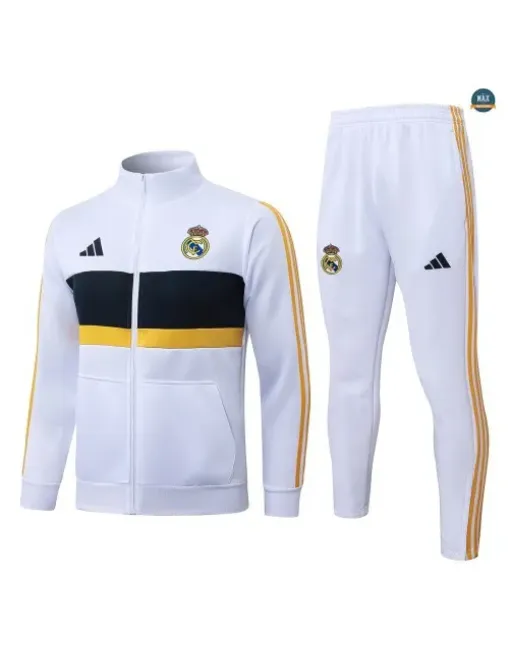 Acheter Veste Survetement Enfant Foot Real Madrid 2026/27 Blanc/