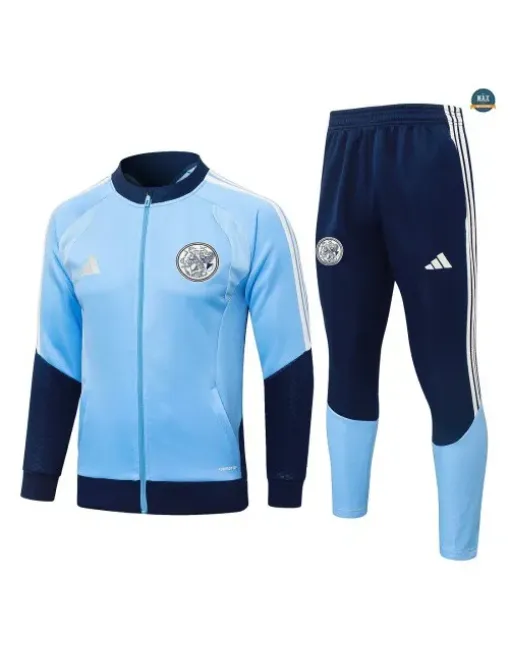 Acheter Veste Survetement Foot AFC Ajax 2026/27 Bleu Clair