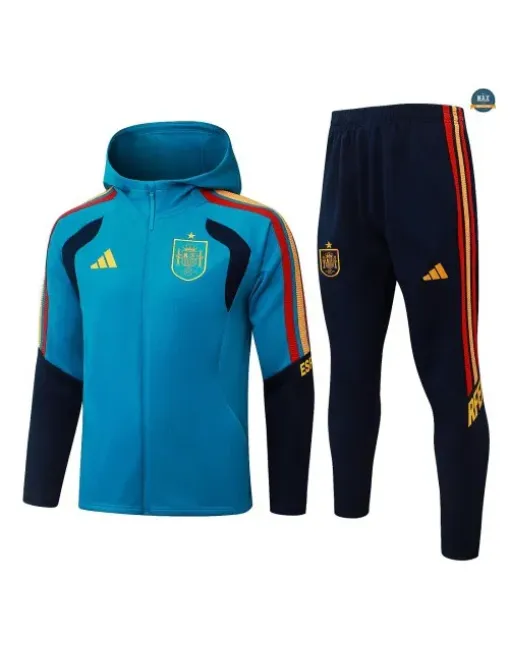 Acheter Veste Survetement Foot Espagne à capuche 2026/27 Bleu