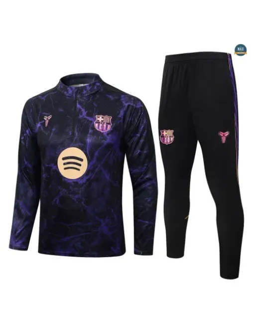 Soldes Survetement Enfant Foot Barcelone 2026/27 Noir Violet