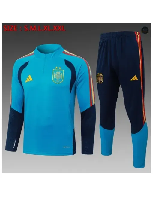 Soldes Survetement Foot Espagne 2026/27 Bleu 2 étoiles