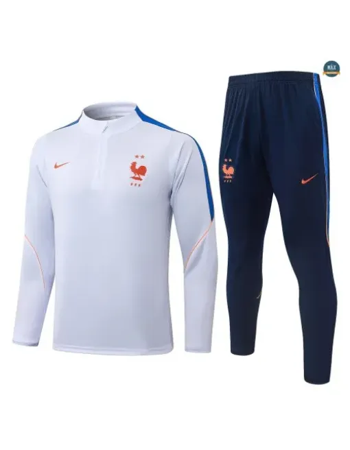 Soldes Survetement Foot France 2026/27 Blanc