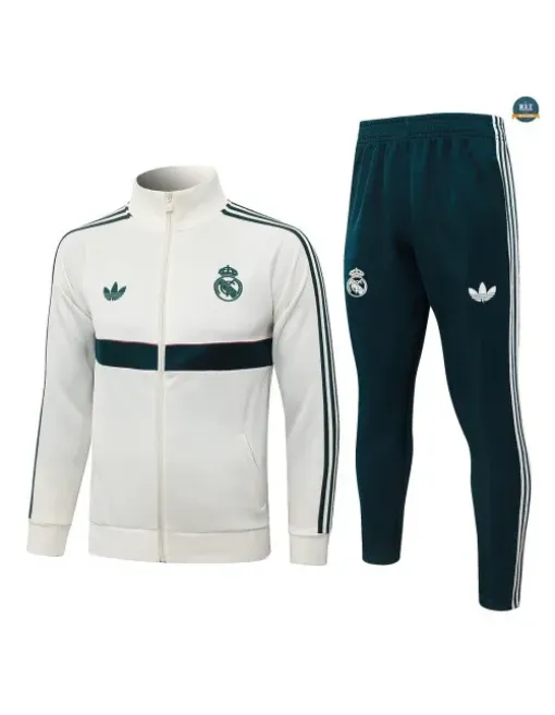 Soldes Veste Survetement Enfant Foot Real Madrid 2026/27 blanc c