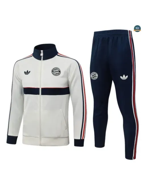 Veste Survetement Foot Bayern Munich 2026/27 blanc cass