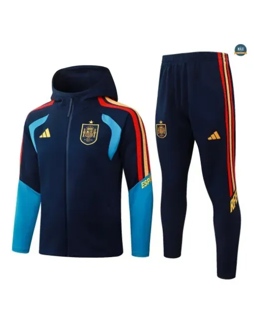 Veste Survetement Foot Espagne à capuche 2026/27 Bleu