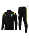 Veste Survetement foot Brésil 2026/27 Noir/Jaune