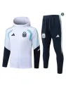 Soldes Veste Survetement Foot Argentine à capuche 2026/27 Blanc